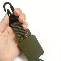 Retractable Backpack Hanging Buckle Keychain Keyring Outdoor Tool
