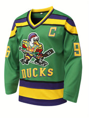 Men's Ice Hockey Green 96 Vintage Embroidered Jersey