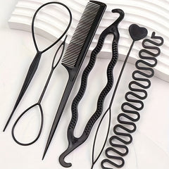 6pcs Hair Styling Tool Set Hair Braider Comb Hairpins Accessories