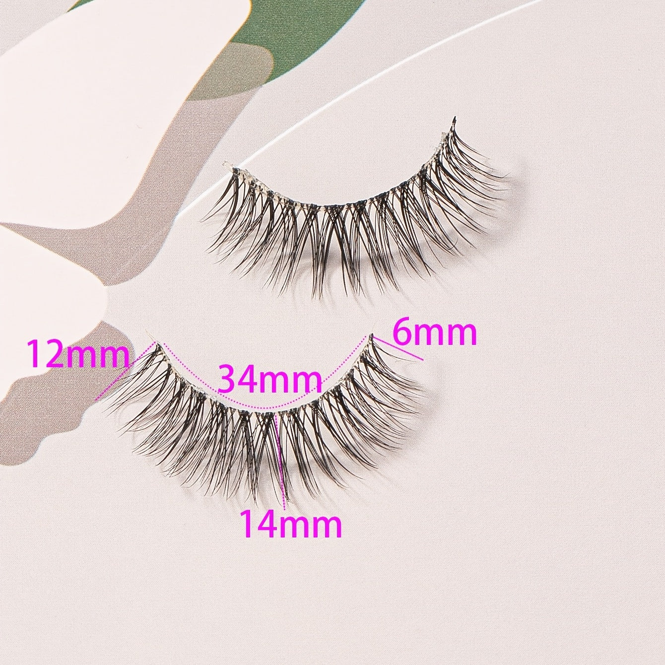 5 Pairs Natural Look 3D Mink Cat Eye Lashes 15mm Wispies