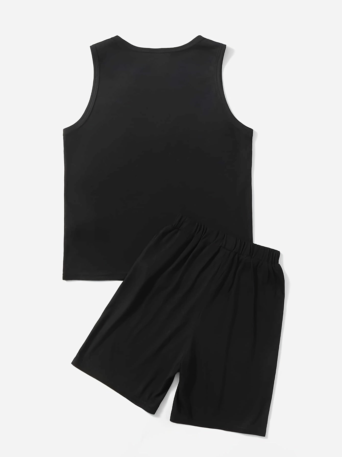 Boys NY Letter Graphic Tank Top & Shorts Set Kids Summer Clothes