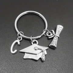 Graduation Hat Keychain Metal Key Ring Purse Backpack Car Charm Souvenir Gift