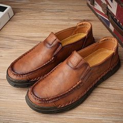 Men's Casual Slip On Leather Driving Shoes Soft Sole