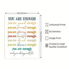 You Are Enough Retro Positive Prints Motivational Posters