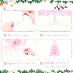 1pc Pink Christmas Tree Party Decoration Supplies