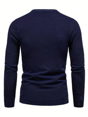 Men's Knitted Sweater Classic PARIS Pattern Crew Neck