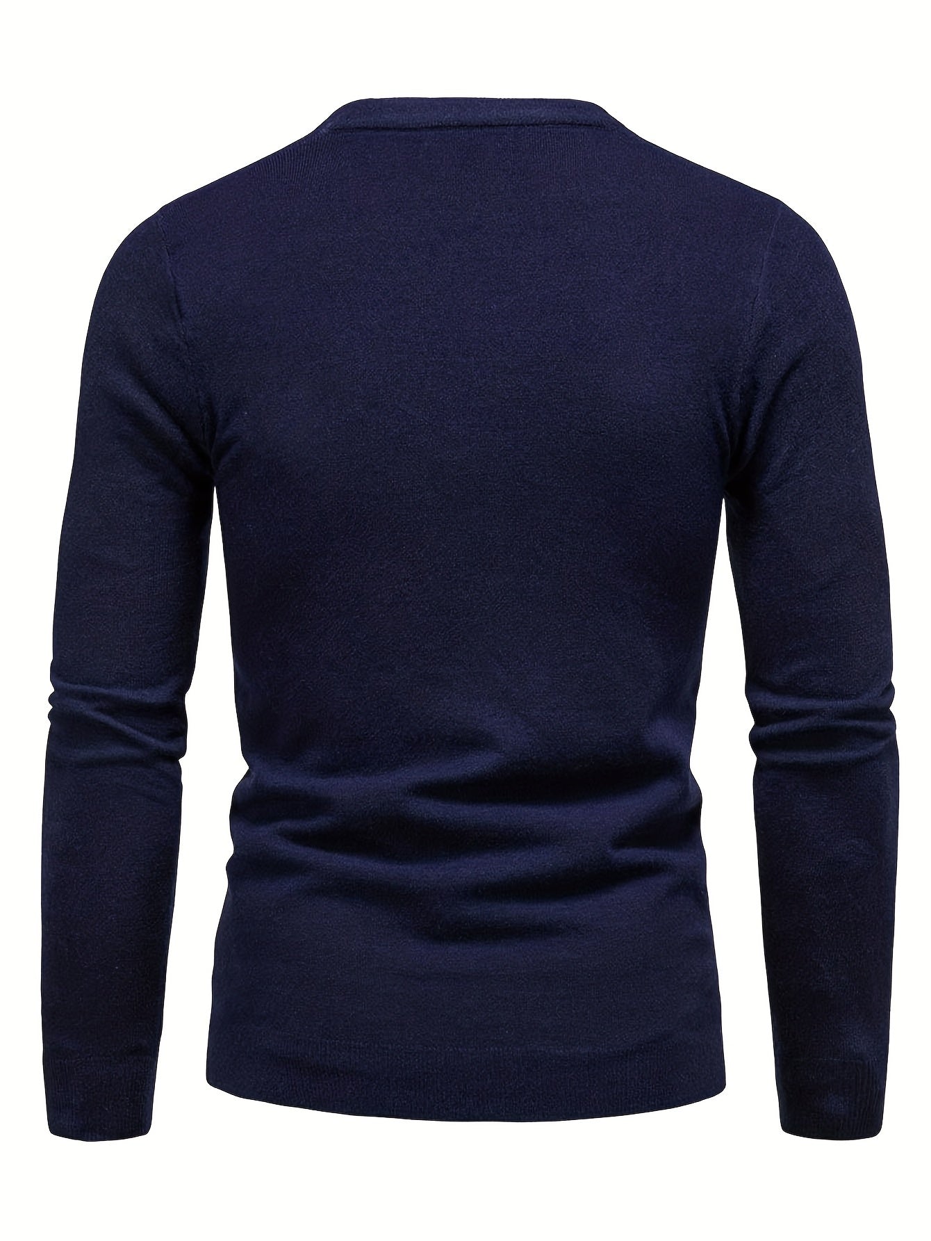 Men's Letter Print Knitted Sweater Active Mid Stretch Slim Fit Warm Pullover