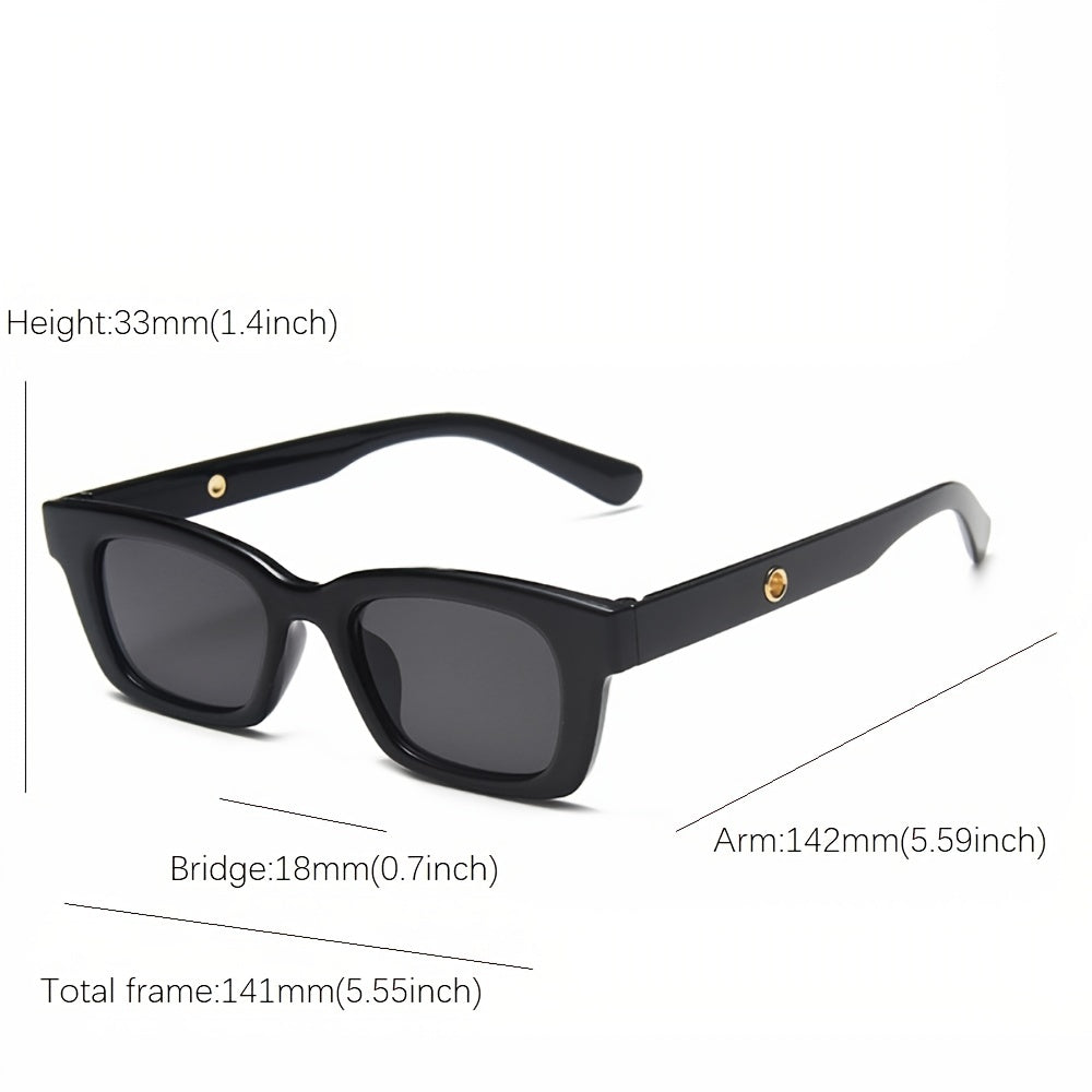 Vintage Square Sunglasses Retro Shades for Men Women