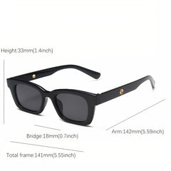 Vintage Square Sunglasses Retro Shades for Men Women