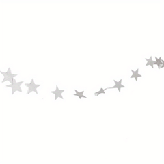 Silver Star Hanging Banner 3.99m Wedding Baby Shower Birthday Decor