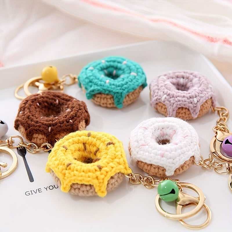 Macrame Boho Knit Keychain Watermelon Doughnuts Car Key Chain