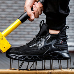 Steel Toe Sneakers For Men Safety Shoes Comfortable Puncture Proof Work Shoes