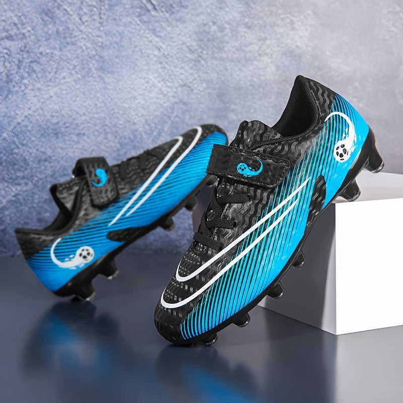 Unisex Kid's AG Cleat Football Boots Hook Loop Fastener