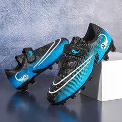 Unisex Kid's AG Cleat Football Boots Hook Loop Fastener