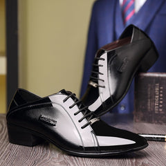 LAORENTOU Men's Leather Pointed Toe Dress Shoes