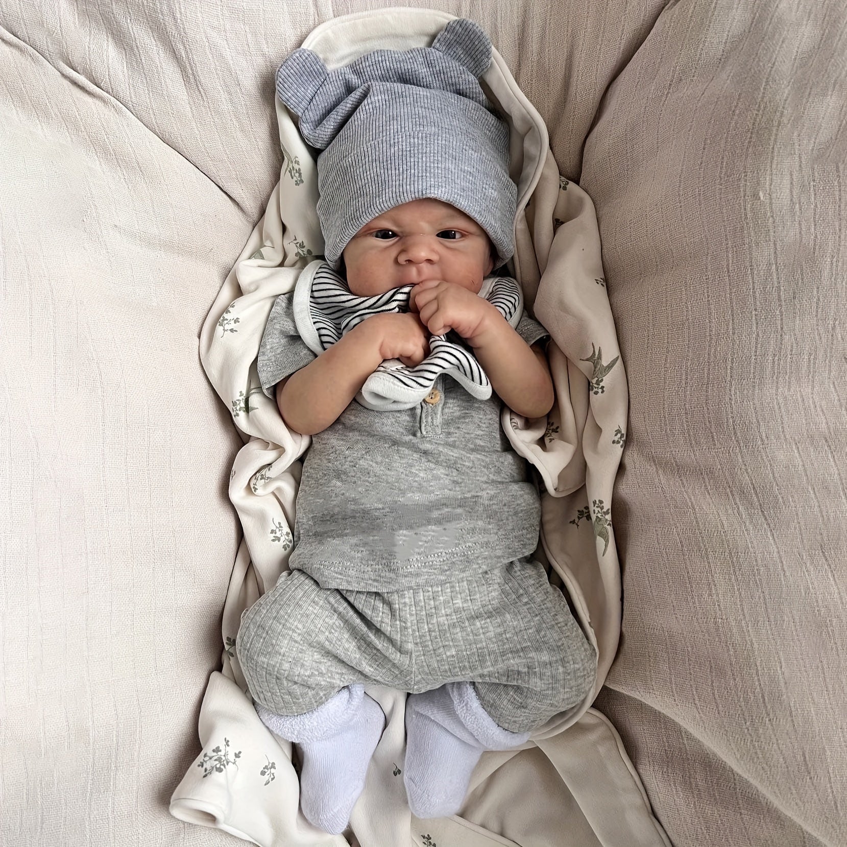 Elijah 48 Lifelike Reborn Doll with Hand Painted Details Soft Vinyl Limbs