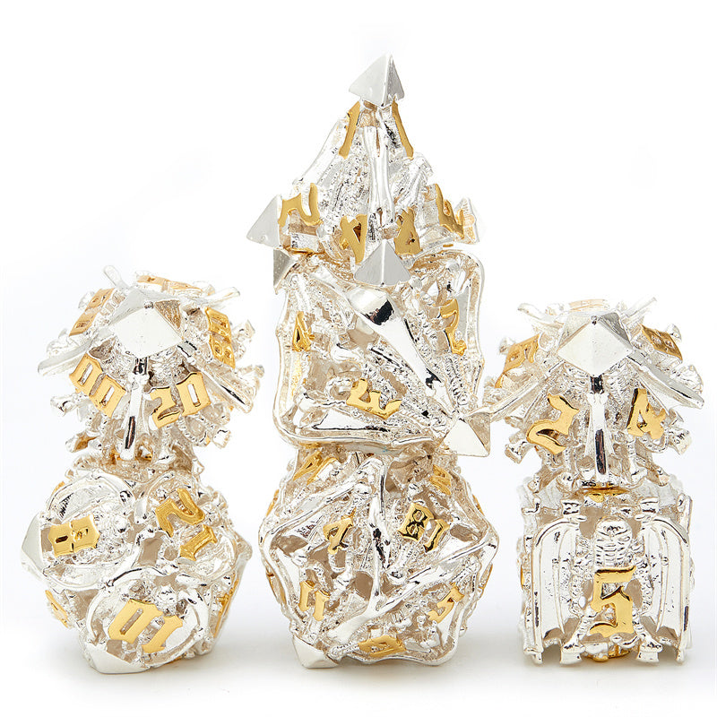 7pcs Punk Style Squid Monster Dices Hollow Polyhedral Dice Set