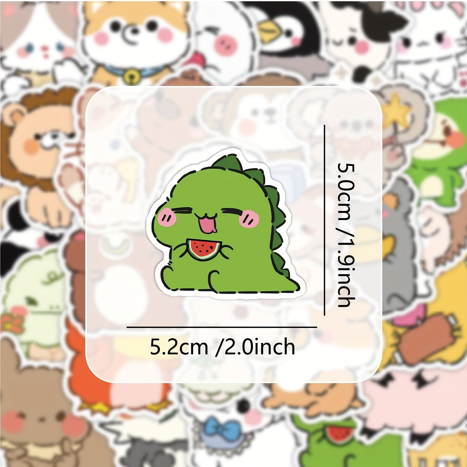 60 Small Animals Cartoon Stickers - Cute Waterproof Decals for Bottles Cars
