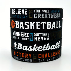 Basketball Graphic Sporty Silicone Bracelet Wristband