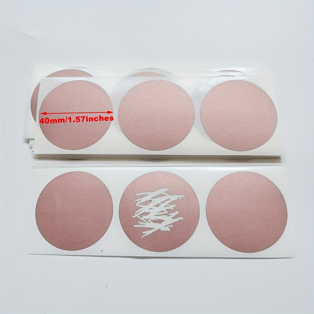 100pcs 40mm Round Rose Golden Scraping Film Stickers DIY Music Self Adhesive