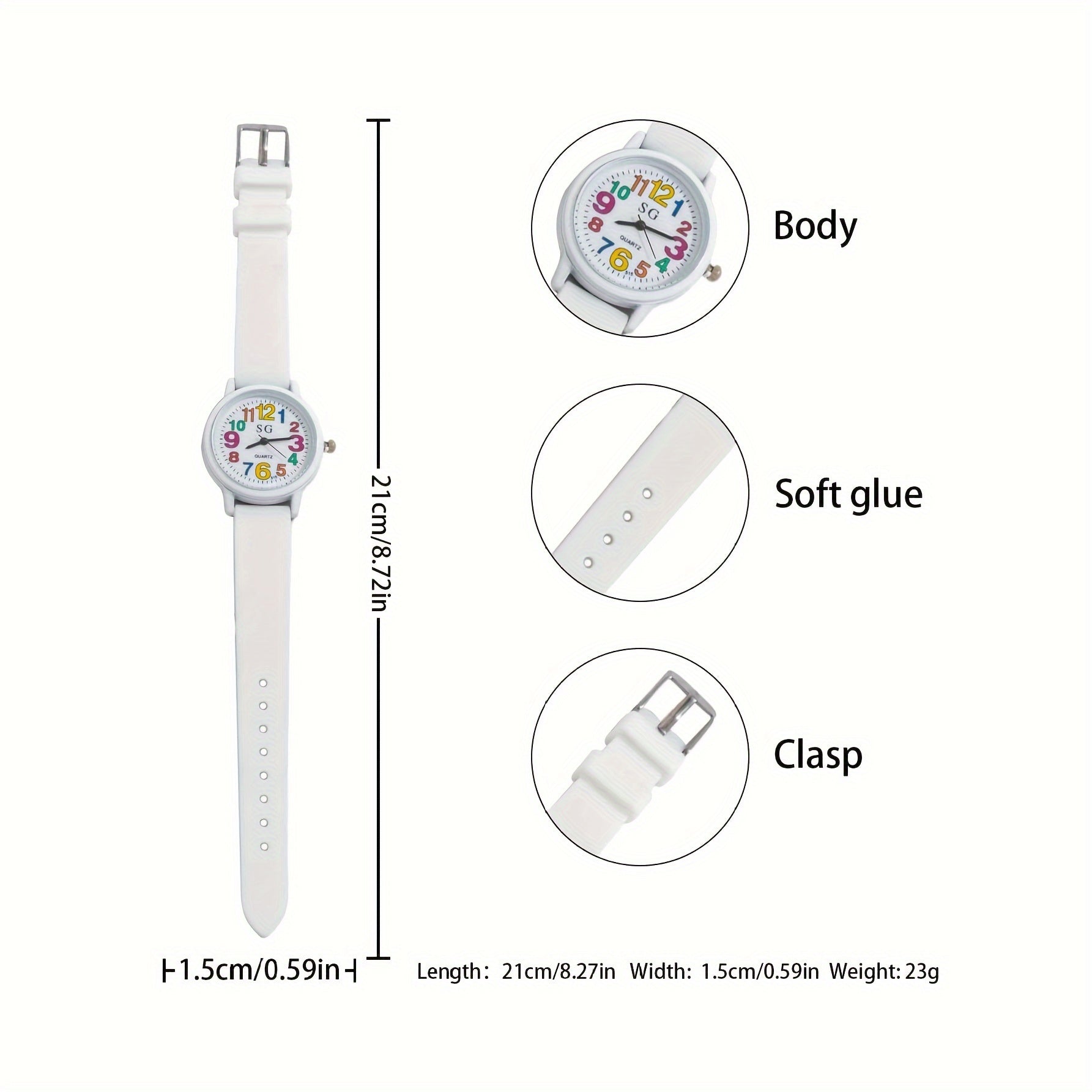 Colorful Digital Quartz Wrist Watch Unisex TPU Strap