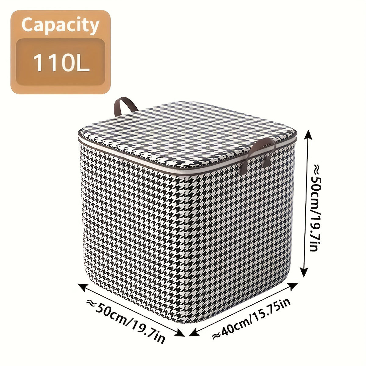 Houndstooth Storage Bag Waterproof Dustproof Large Capacity
