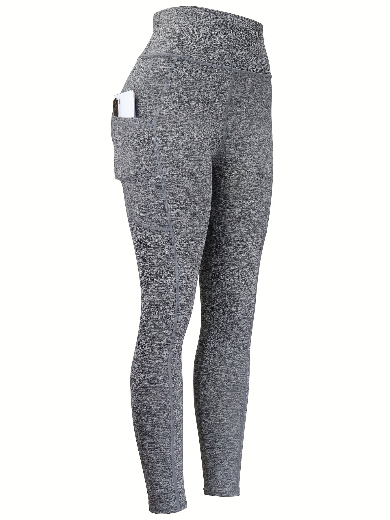 High Waist Yoga Leggings with Pocket Seamless Butt Lifting Elastic
