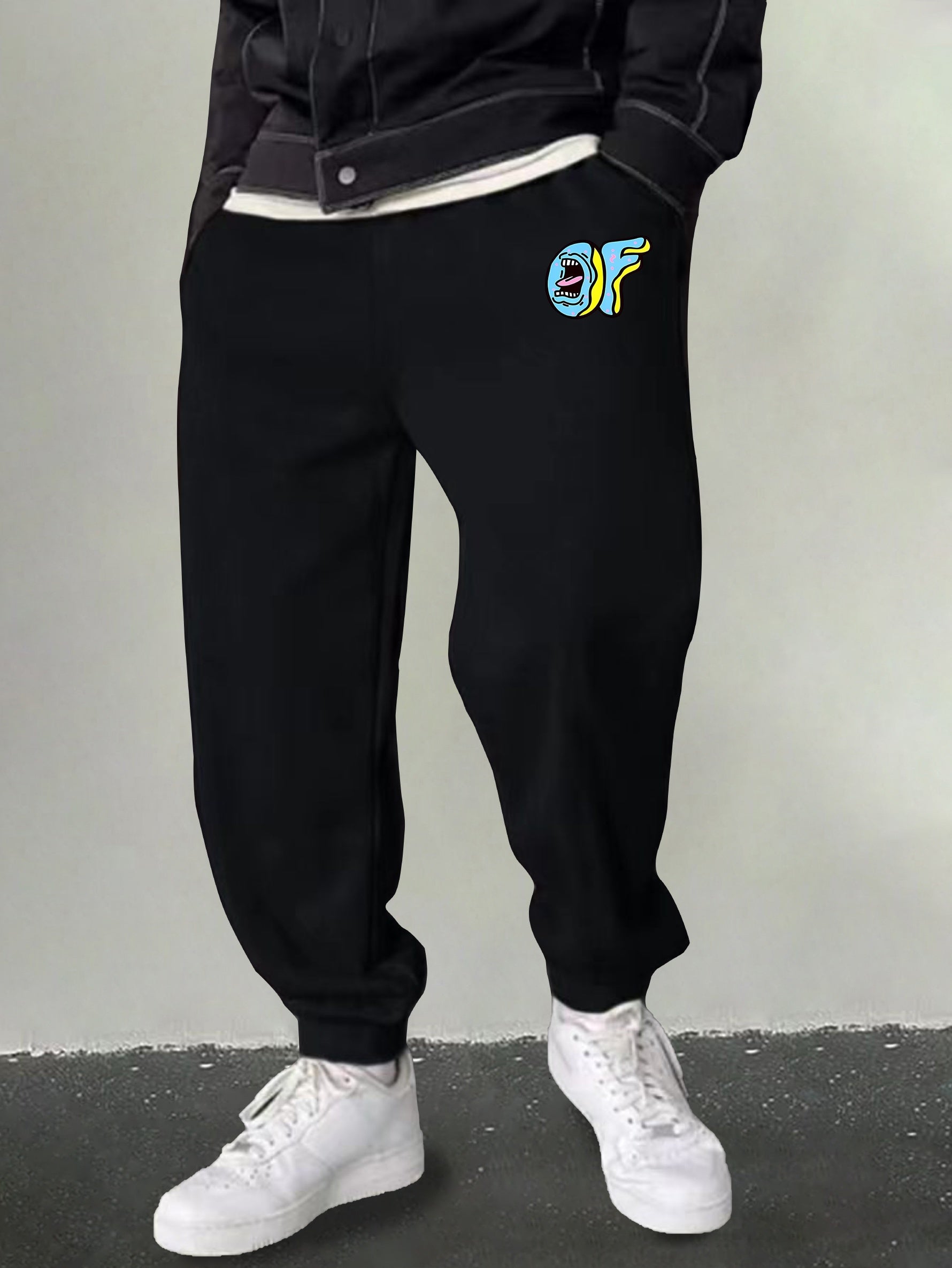 Men's Cartoon Print Joggers Casual Sweatpants