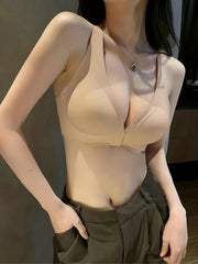 Front Buckle Push Up Bra Wireless Everyday Bra