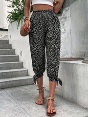 Floral Print Lantern Capris for Women's Spring & Summer