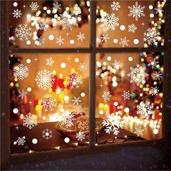 Snowflake Window Stickers Christmas Decor 114pcs
