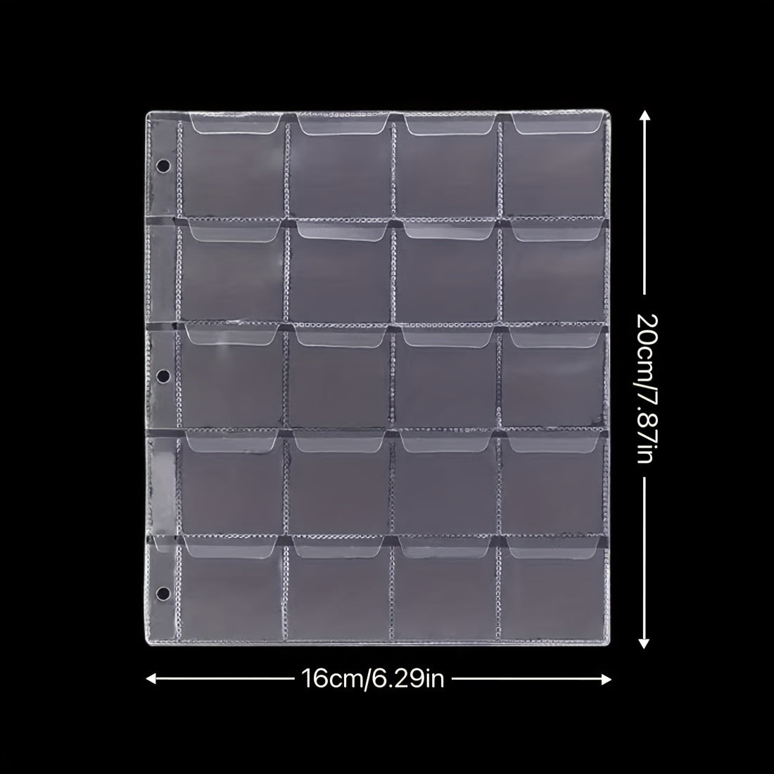10pcs Coin Collection Pages Coin Binder Sleeves 20 Pockets