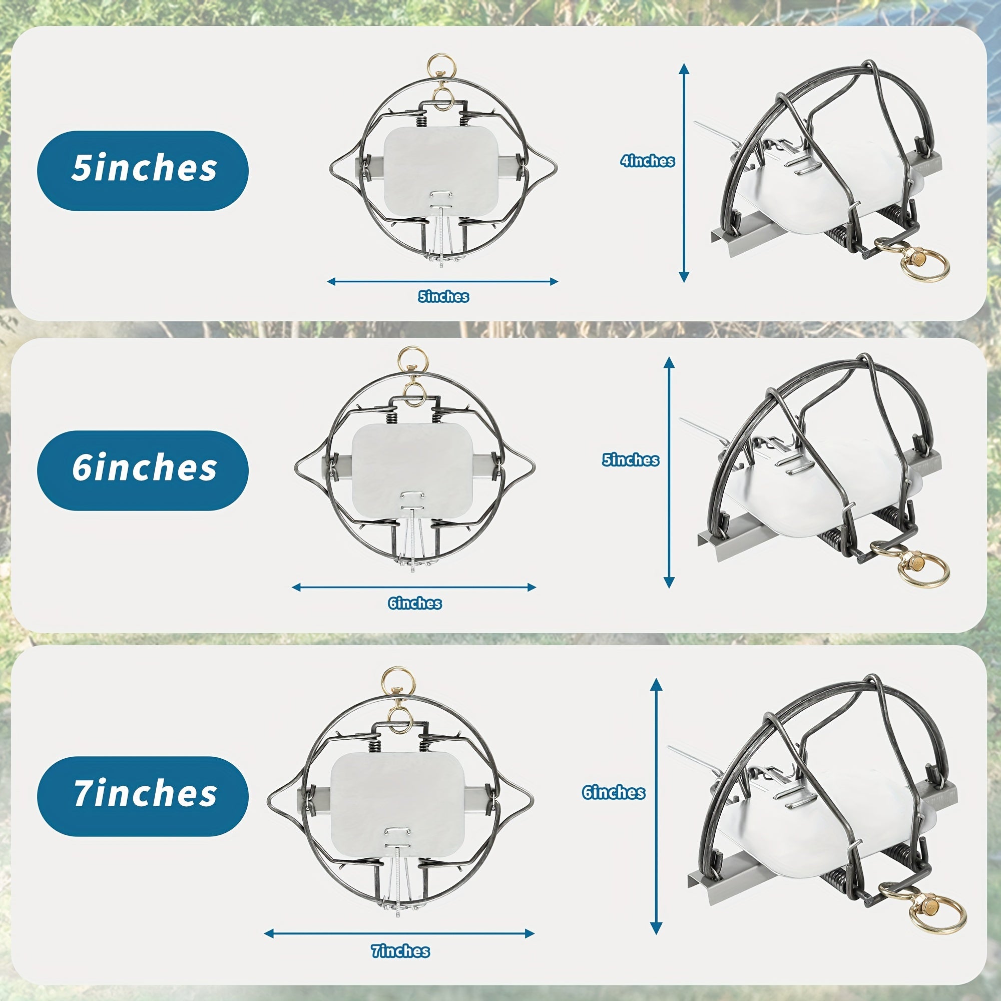 2 Pack Spring Traps - Outdoor and Home Use