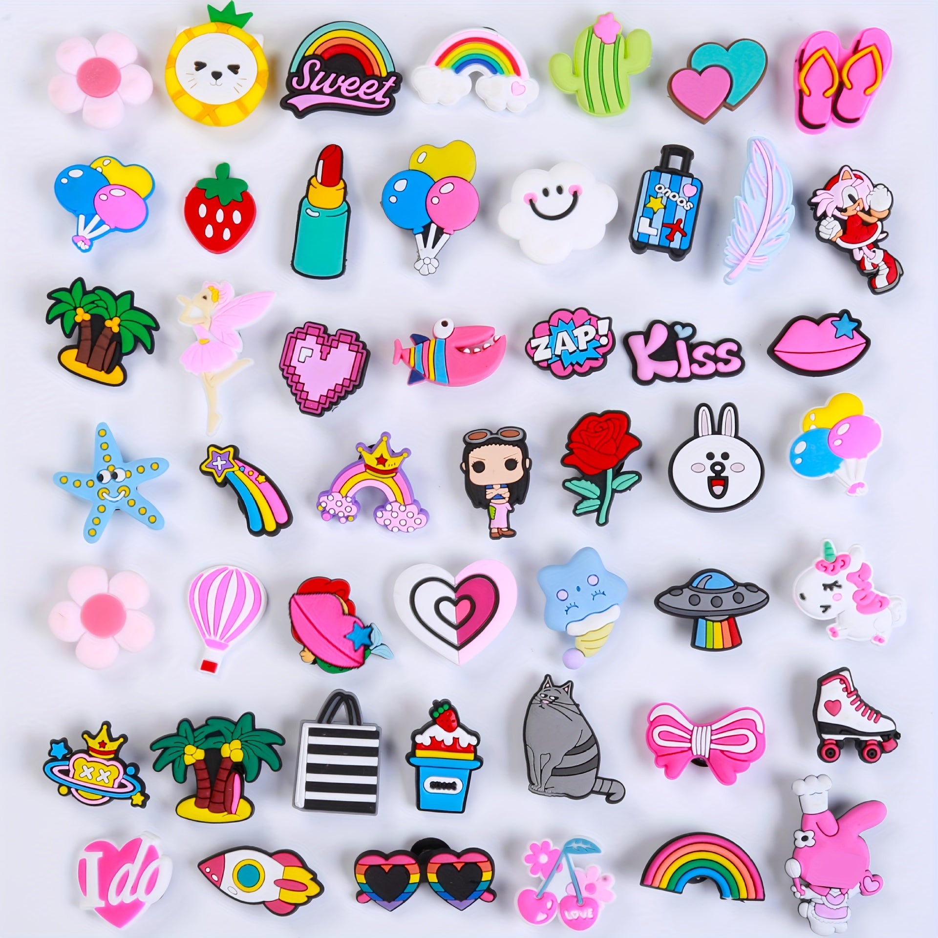 30PCS 50PCS Random Cartoon Anime Shoe Charms For Crocs And Shoe Decor