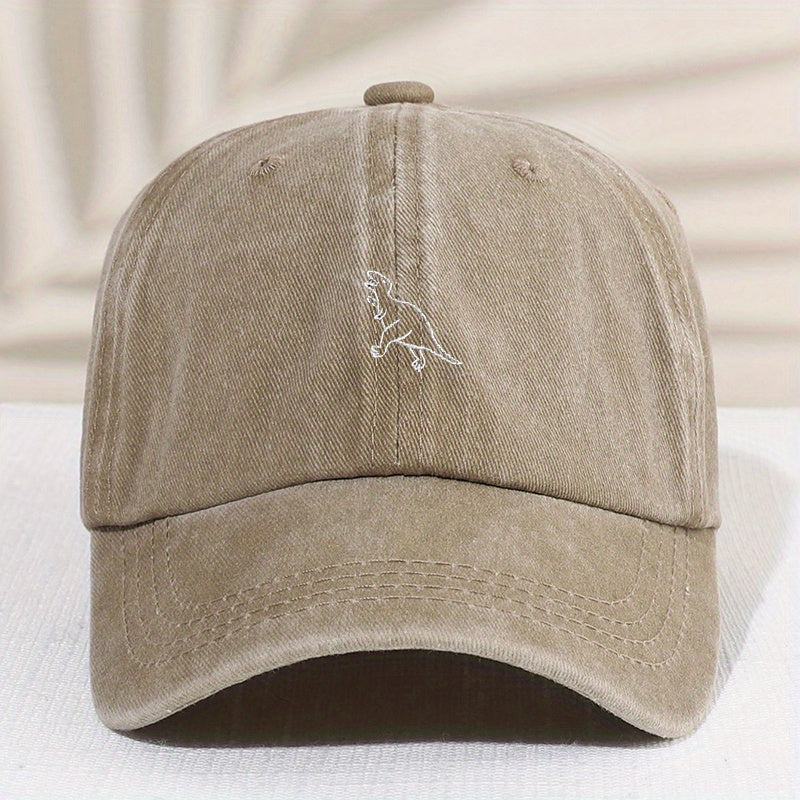 Kids Dino Embroidery Baseball Cap Sunshade Hat
