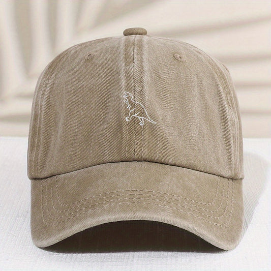 Kids Dino Embroidery Baseball Cap Sunshade Hat