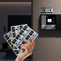 Energy Saving Light Switch Stickers Set for Home and Public Areas