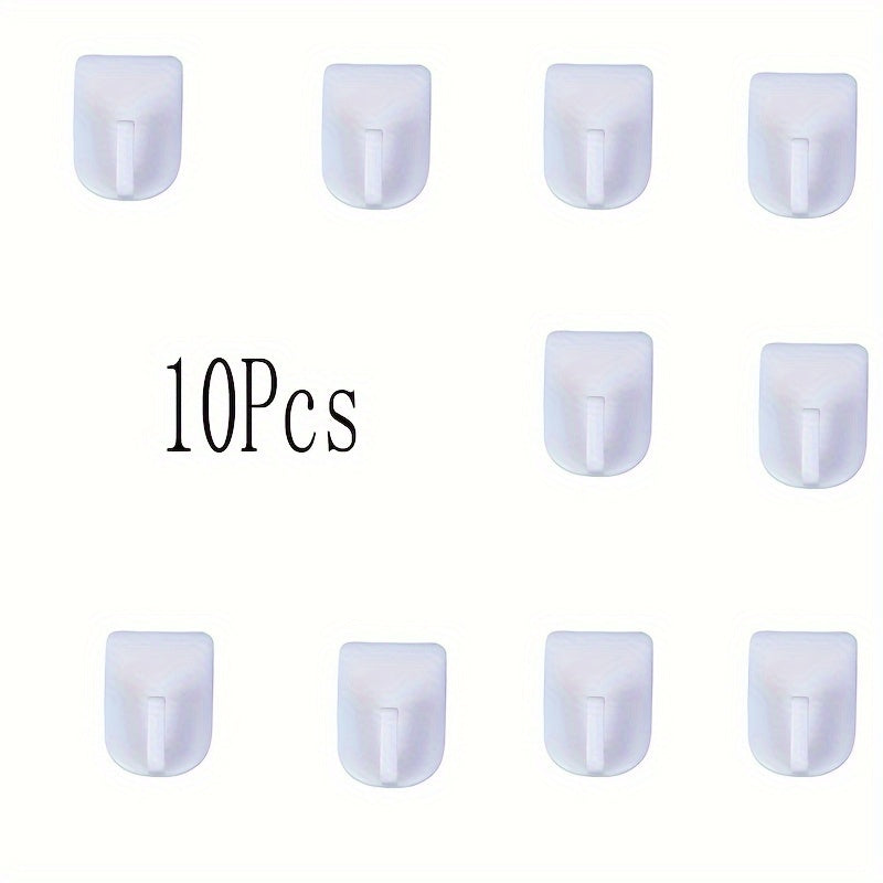 10pcs Adhesive Key Hooks Strong Weighted Mini Hooks