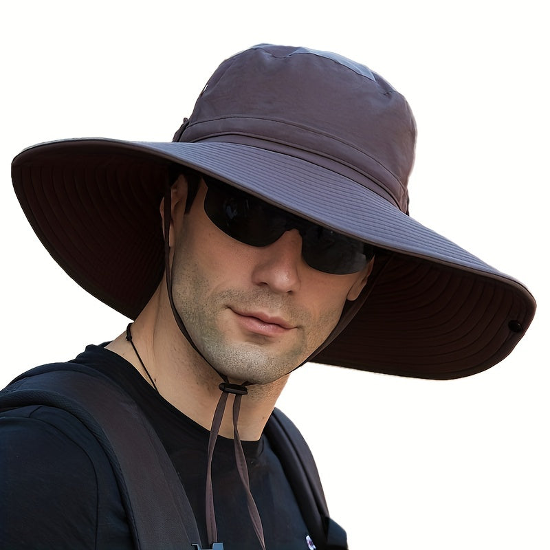 Men's Waterproof Mountaineering Hat Anti UV Sun Wide Brim Caps