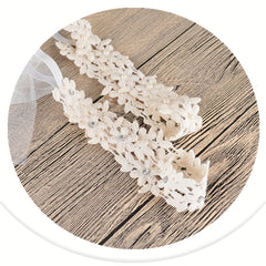 Lace Pearl & Diamond Headband - Hair Accessory for Baby Girls