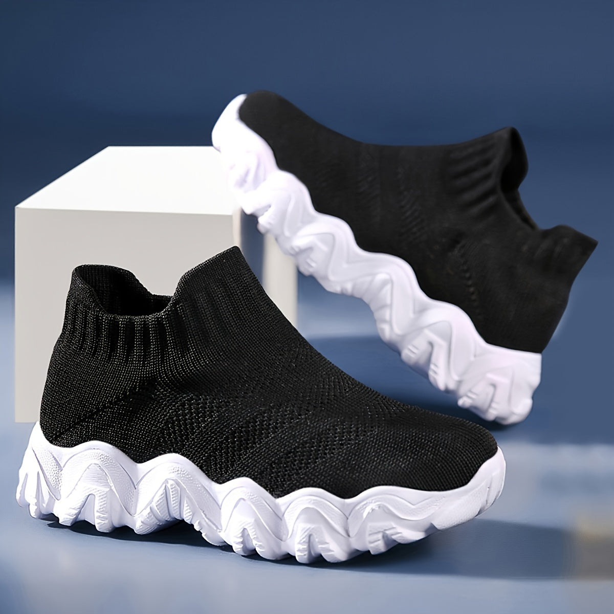 Boy's Breathable Slip On Sock Shoes Non Slip Sneakers