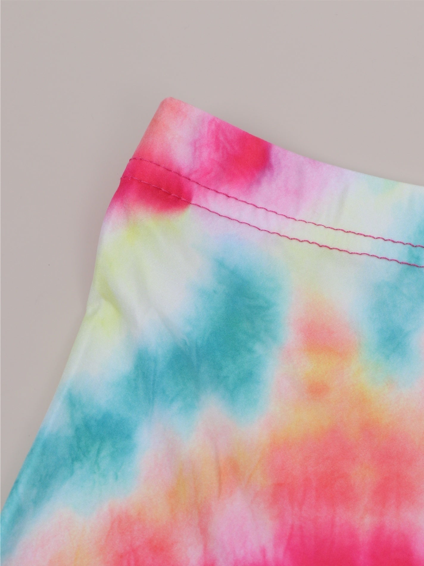 Girls Tie Dye Stretch Soft Leggings Elastic Waist Athletic Tight Slim Shorts
