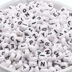 100pcs Mixed Letter Acrylic Beads for Jewelry Making