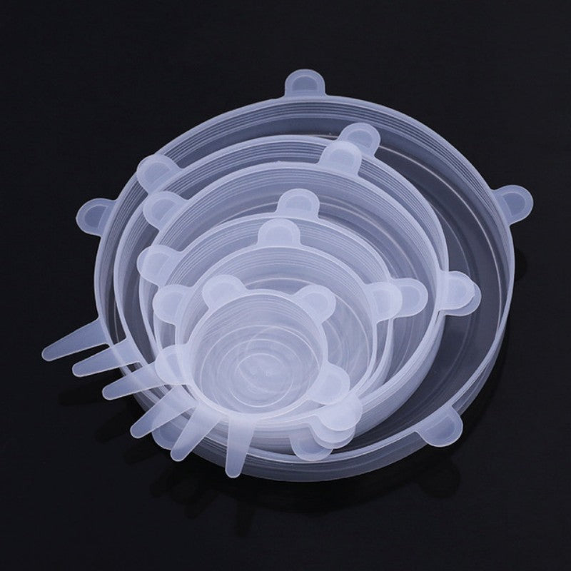 6pcs Silicone Stretch Lids Keep Food Fresh, Airtight Seal