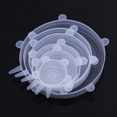 6pcs Silicone Stretch Lids Keep Food Fresh, Airtight Seal