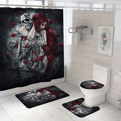 Skull Beauty Pattern Shower Curtain Halloween Decor