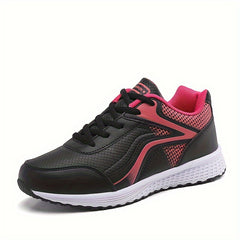 Women's Waterproof Faux Leather Running Shoes Lightweight