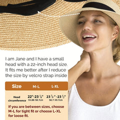 UPF50 Sun Hat Ribbon Bowknot Straw Hat French Style Wide Brim