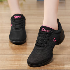 Mesh Anti Slip Breathable Thick Sole Heightened Dance Shoes