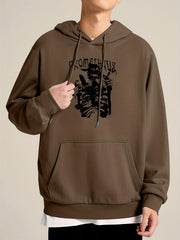 Letters And Abstract Print Hoodie Hoodies For Men Men s Casual Pullover